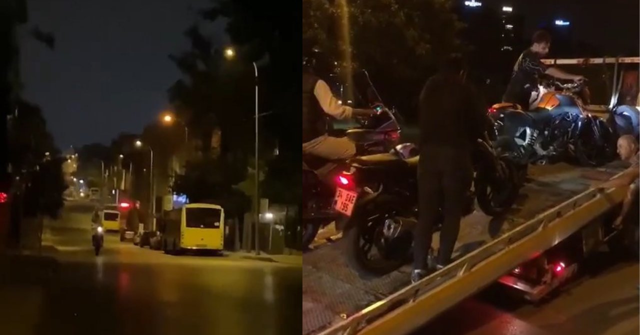 Kadıköy'de tek teker üzerinde giden motosikletli polise yakalandı
